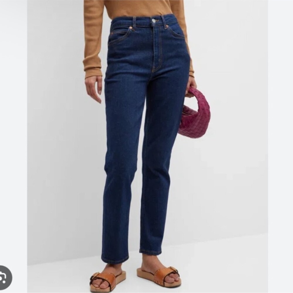 REDONE 70s Straight Leg High Rise Jeans in Rigid Like Wash Women’s SZ 29